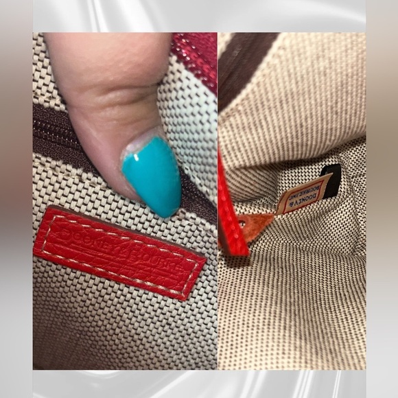 Dooney & Bourke Red Large Slouch French Leather Shoulder Bag Purse No.RU776 - Picture 6 of 9